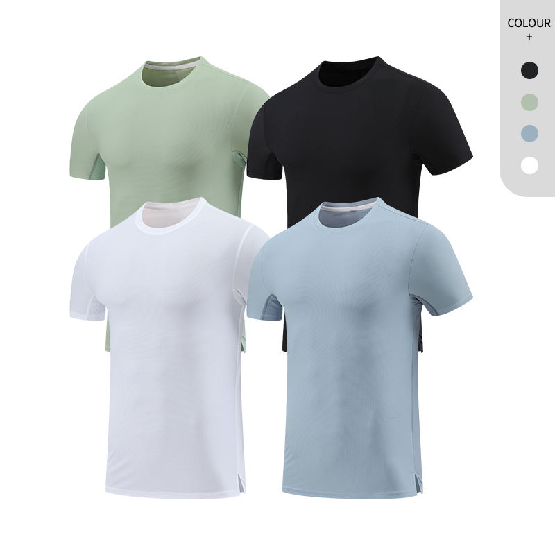 Wholesale Round Neck With Custom logo Shirts Quick Dry Double