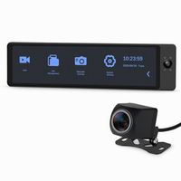 Caméra de tableau de bord 3 canaux avec écran tactile 11 pouces 4K, vision avant, arrière et habitacle, WDR, WiFi, streaming multimédia, DVR pour voiture