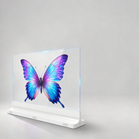 Écran numérique transparent OLED 2K 55 pouces OEM, 43% d'éclairage, 178° de vision, tactile interactif, affichage commercial CMS, affiche numérique auto-émettrice