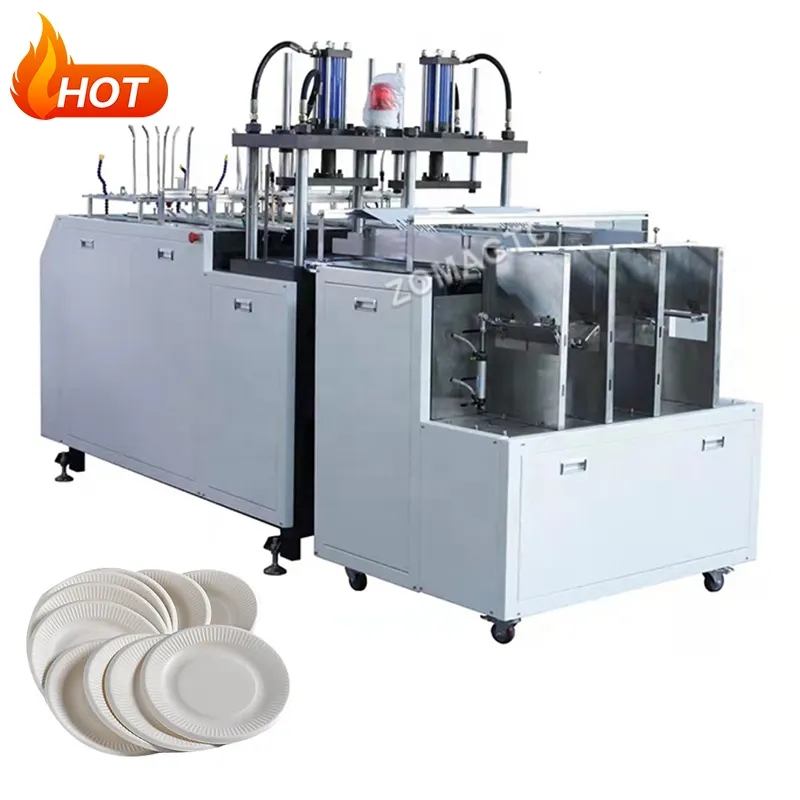 Fully Automatic Disposable Paper Plate Forming Manufacturing Machine Small Hydraulic Bagasse Dish Paper Plate Making Machine