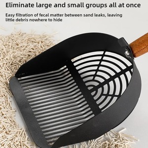Stahl Katzenstreu schaufel Lang griff Umwelt freundliche tragbare Haustier abfalls chaufel Reinigungs werkzeug für Tofu Sand Katzen toilette Katzen zubehör - Product Image 2