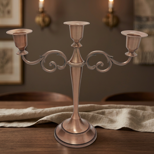 Best Quality <b>Large</b> Dinnerware <b>Candle</b> Holder Silver Plated Brass Tableware for Christmas Good Finish <b>Candle</b> Stand - Product Image 6