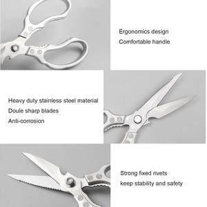 <b>Kitchen</b> Scissor Stainless Steel Heavy Duty Ergonomic Handle <b>Kitchen</b> <b>Shears</b> for Food,Chicken,Meat - Product Image 2