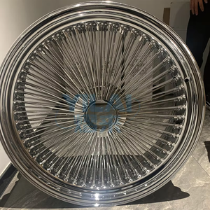 Nuovi Cerchi a Raggi Cromati Argento da 20 e 22 Pollici 5x115 5x114.3 5x127 5x120, <span class=keywords><strong>100</strong></span>/150 Raggi, <span class=keywords><strong>4</strong></span>/5/6 Fori per Auto Classiche - Product Image 3