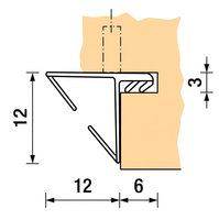 Ensemble de joints d'angle acoustiques modernes et durables en plastique pour portes coupe-feu et insonorisées