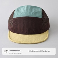 Gorra Deportiva de Nailon Ajustable de 5 Paneles, Impermeable, Transpirable, con Logotipo Personalizado en Relieve, Unisex, Informal, para Viajes al Aire Libre