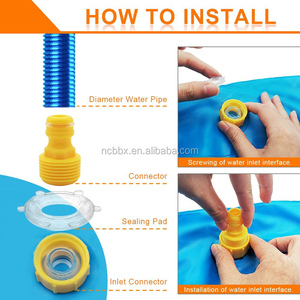 2022 verano al aire libre inflable vadear piscina Splash Mat Pad inflable agua Spray Pad - Product Image 2