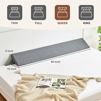 Coussin triangulaire ergonomique en polyester/coton tricoté, rembourré en mousse, écologique, pour le dos du lit, pour l'espace entre matelas et tête de lit, pour le sommeil