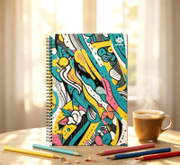 Carnet à spirales personnalisé de luxe avec logo, papier offset A4, usage scolaire, 70 g/m², cahier d'exercices, cadeau d'entreprise exécutif