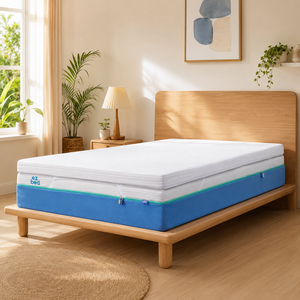 E Z Bed <b>Aloe</b> <b>Vera</b> 5cm Medium High Density Foam <b>Mattress</b> Topper delivers fresh comfort with durable high density foam - Product Image 1