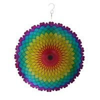 10 pouces Sublimation vent Spinner métal blanc carillon éolien en acier inoxydable artisanat décoration de jardin