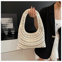 Nouveau sac à main coréen tendance avec rivets, style rétro, sac à bandoulière unique en écaille de tortue et sequins, sac souple