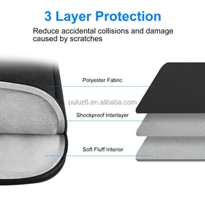 11 <span class=keywords><strong>pulgadas</strong></span> Macbook y tabletas Anti-Shock Neopreno Laptop Sleeve Case Bag Poliéster con relleno de espuma EVA Funda resistente a los golpes - Product Image 5