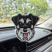 Parfum de voiture personnalisé pour chien Kawaii avec de beaux motifs suspendus désodorisant de voiture en papier de forme irrégulière