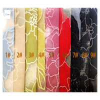 Nouveau Design Organza Tissu Imprimé Organza Fil Grand Floral Dentelle Brûlé Fleur Jacquard Tissu Imprimé pour Chemises D'été
