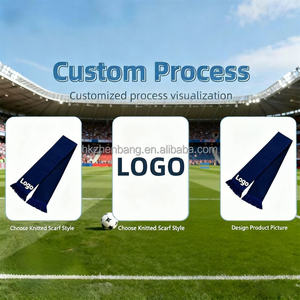 ZZB Long <b>Men's</b> Soccer <b>Scarf</b> Customizable Digital Printing Polyester Windproof Durable for Football Fan Cheering - Product Image 3