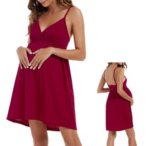 Vêtements de nuit et robes de maternité en coton pour femmes - Robes de grossesse longues et sexy - Product Image 1