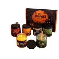Bougie parfumée d'Halloween à l'arôme de lavande, cadeaux parfaits pour les fêtes, bougies créatives festives en cire de soja dans un verre