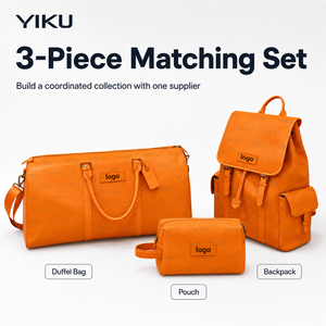 <span class=keywords><strong>Ensemble</strong></span> <span class=keywords><strong>de</strong></span> 3 sacs <span class=keywords><strong>de</strong></span> <span class=keywords><strong>voyage</strong></span> en cuir PU avec logo personnalisé YIKU Factory, MOQ 100, <span class=keywords><strong>sac</strong></span> <span class=keywords><strong>de</strong></span> sport imperméable, <span class=keywords><strong>sac</strong></span> à dos, trousse <span class=keywords><strong>de</strong></span> toilette, <span class=keywords><strong>sac</strong></span> <span class=keywords><strong>de</strong></span> week-end - Product Image 1