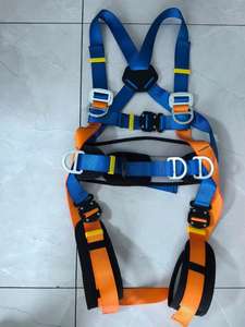 Escalada arnês de segurança com corpo inteiro poliéster cinto isolado plástico revestido liga aço metal peças ganchos dielétricos - Product Image 6