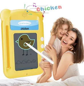 2023 Popular Early Educational Kids Writing Tablet Drawing Function Talking Flash Card Learning Machine Toys