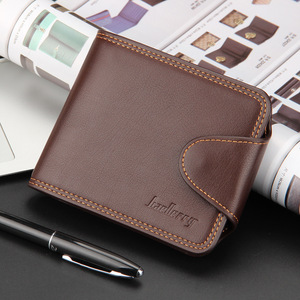 Baellerry Men's Short Wallet Black Multi-Card Slot Buckle Wallet Everyday Use - Product Image 3
