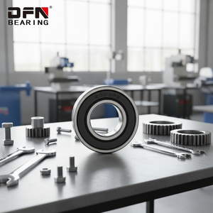 Roulement à billes en acier DFN Brand 6208 C3 6204 <span class=keywords><strong>2Z</strong></span> C3 6204 2RS C3, roulement à billes Gcr15 résistant à l'usure, longue durée de vie, roulement de précision pour moteur P4 - Product Image 1