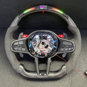 Volante Deportivo Personalizado de Fibra de Carbono con Calefacción M6 para <span class=keywords><strong>BMW</strong></span> M3 G80 M4 G82 <span class=keywords><strong>M5</strong></span> F90 M8 X3m X4m X5m X6m G30 G20 G05 - Product Image 2
