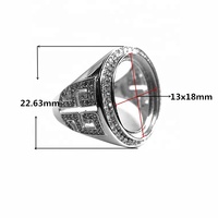 Saint valentin nouveau design BRICOLAGE réglable bijoux conceptions de pierre en argent sterling 925 anneaux pour hommes