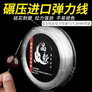 Cordon élastique perlé en résine plastique transparente blanche, résistant à l'usure, pour la fabrication de bijoux, origine Yiwu, printemps 2023 - Product Image 4