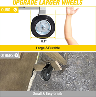 Poulailler durable pour l'extérieur avec de grandes roues, nichoir, plateau extractible étanche et panneau de toit résistant aux UV