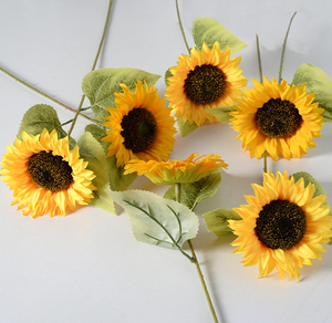 Nouvelle Fleur Artificielle en Soie Hautement Simulée, Tournesol, 9 Couleurs, 55cm, Tige Unique Amovible, pour Composition Florale et Décoration Intérieure - Product Image 2