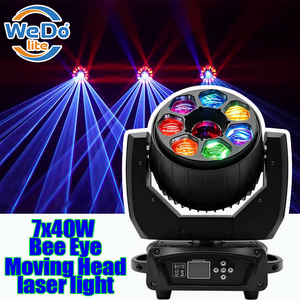 7x40W Bee Eye Moving Head Wash <b>Light</b> with RGB laser effect concert Moving Head Stage <b>Light</b> DJ <b>Led</b> Wash Moving head laser <b>light</b> - Product Image 1