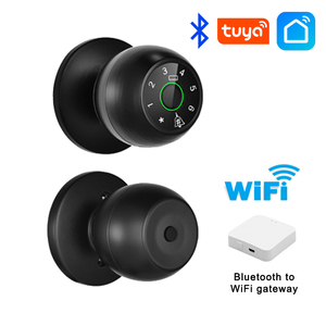 Hoogbeveiligde aluminium enkelvoudige grendel met sleutelloze kogelknop slot binnen slimme deurvergrendeling Tuya app digitale slimme vergrendeling - Product Image 6
