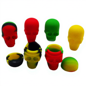 Para Suministro Transfronterizo: Caja de Almacenamiento Portátil de Silicona con Forma de Calavera de 15ml, Antipolvo, para Cera de Narguile y Accesorios E-Narguile - Product Image 4