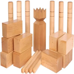 <span class=keywords><strong>Jeu</strong></span> de Kubb en bois de haute qualité, <span class=keywords><strong>jeu</strong></span> complet pour pelouse et jardin en plein air avec sac de rangement - Product Image 6