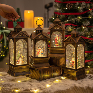Lanternes à vent de Noël, boîtes à musique, veilleuses rétro, cadeaux, décorations de bureau, chandelier - Product Image 2