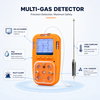 Détecteur de gaz portable professionnel HIREP 4 en 1 avec sonde H2S O2 CO NH3 LEL pour la sécurité des espaces confinés OEM