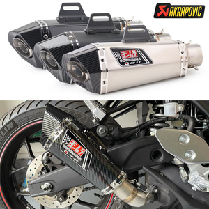 Pot d'échappement universel <span class=keywords><strong>Yoshimura</strong></span> pour moto Ninja250 300 Z650 CBR300 Scorpion, tuyau modifié en fibre de carbone noire et acier inoxydable, côté droit - Product Image 3