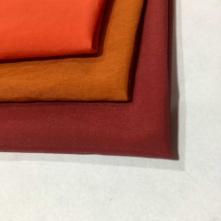 2025S High Quality Fabric 70D*160D 228T Solid Color Nylon Taslon Fabric With Lower Price
