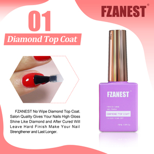 FZANEST Set de 11 Tipos de Esmalte de Uñas en Gel Funcional, Capa Superior, Capa Base Funcional, Gel <span class=keywords><strong>Blossom</strong></span>, Removedor Mágico Transparente - Product Image 2