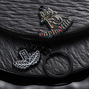 Hot 3D UV Printed Metal Key Chain Wholesale Zinc Alloy Black Plated Cartoon Anime Keychains Custom Logo for Souvenir Gifts