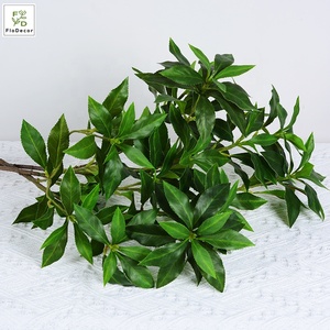 Nouveauté : Feuillage artificiel en latex, aspect naturel, <span class=keywords><strong>Pieris</strong></span> <span class=keywords><strong>japonica</strong></span> (Andromède japonaise), pour décoration de mariage et de boutique - Product Image 4