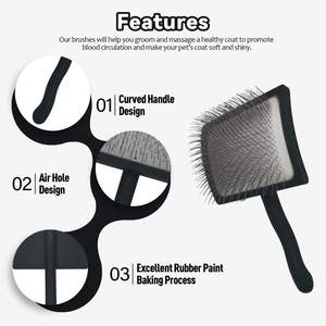 Peigne démêlant professionnel pour chien, brosse à picots extra longue pour <span class=keywords><strong>Golden</strong></span> Doodles, Poodles, outil de toilettage anti-emmêlement pour poils épais - Product Image 5