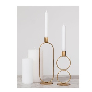 Único tarro de vela antiguo innovador oro candelero de aluminio para el hogar y bodas - Product Image 6