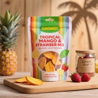 Sacs de fruits secs de 8oz imprimés sur mesure avec fenêtre transparente Pochette debout étanche à l'humidité pour chips de banane mangue