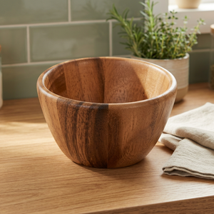 Tazón para Mezclar Pudín de Madera con Acabado Esmaltado de Alta Gama BS International, Multifuncional, Ecológico y Clásico - Product Image 1