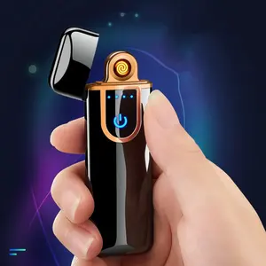 Geschenk box Wind dichte USB-Feuerzeuge Schlanker Finger abdruck Heat Coil Zigaretten anzünder Elektrische Zündung