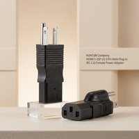 Adaptateur de prise murale US NEMA 5-15P mâle 3 broches vers IEC C13 femelle, connecteur de conversion