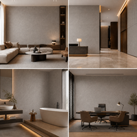 Panneaux et planches murales décoratifs haut de gamme avec structure SPC imperméable, système de fixation par clic, couche anti-usure, surface en marbre pour la vente au détail
